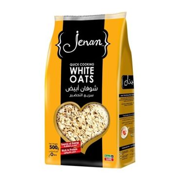 Jenan White Oats Pouch 3 x 500 Gm, 8 Pieces Per Carton